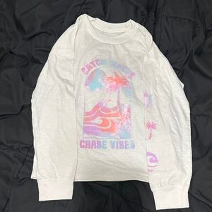 SO Kids White and Pink Graphic Long Sleeve Tee